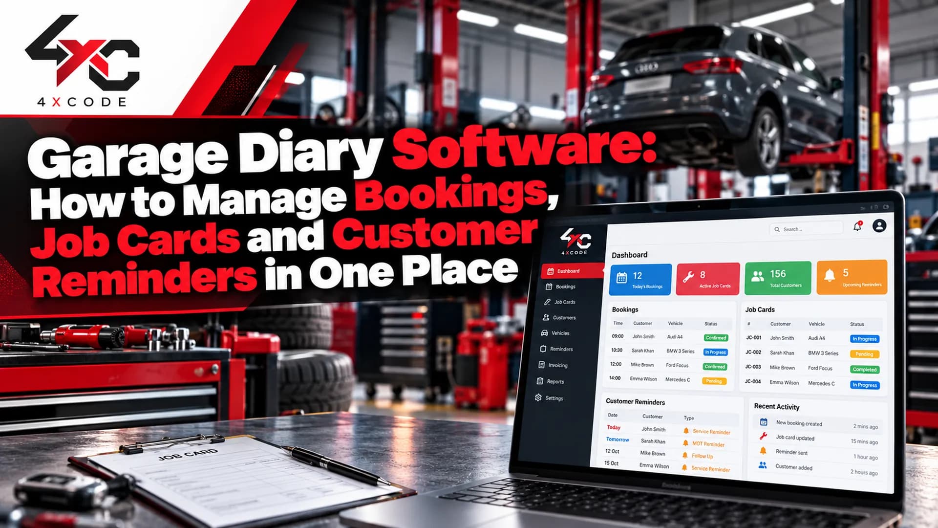 Garage Diary Software: How to Manage Bookings, Job Cards and Customer Reminders in One Place